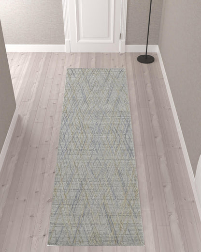 4' X 6' Gray And Ivory Abstract Hand Woven Area Rug