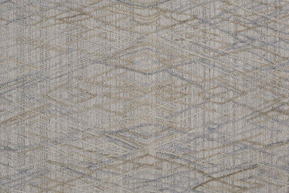 4' X 6' Gray And Ivory Abstract Hand Woven Area Rug