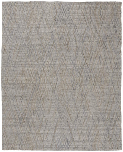 4' X 6' Gray And Ivory Abstract Hand Woven Area Rug