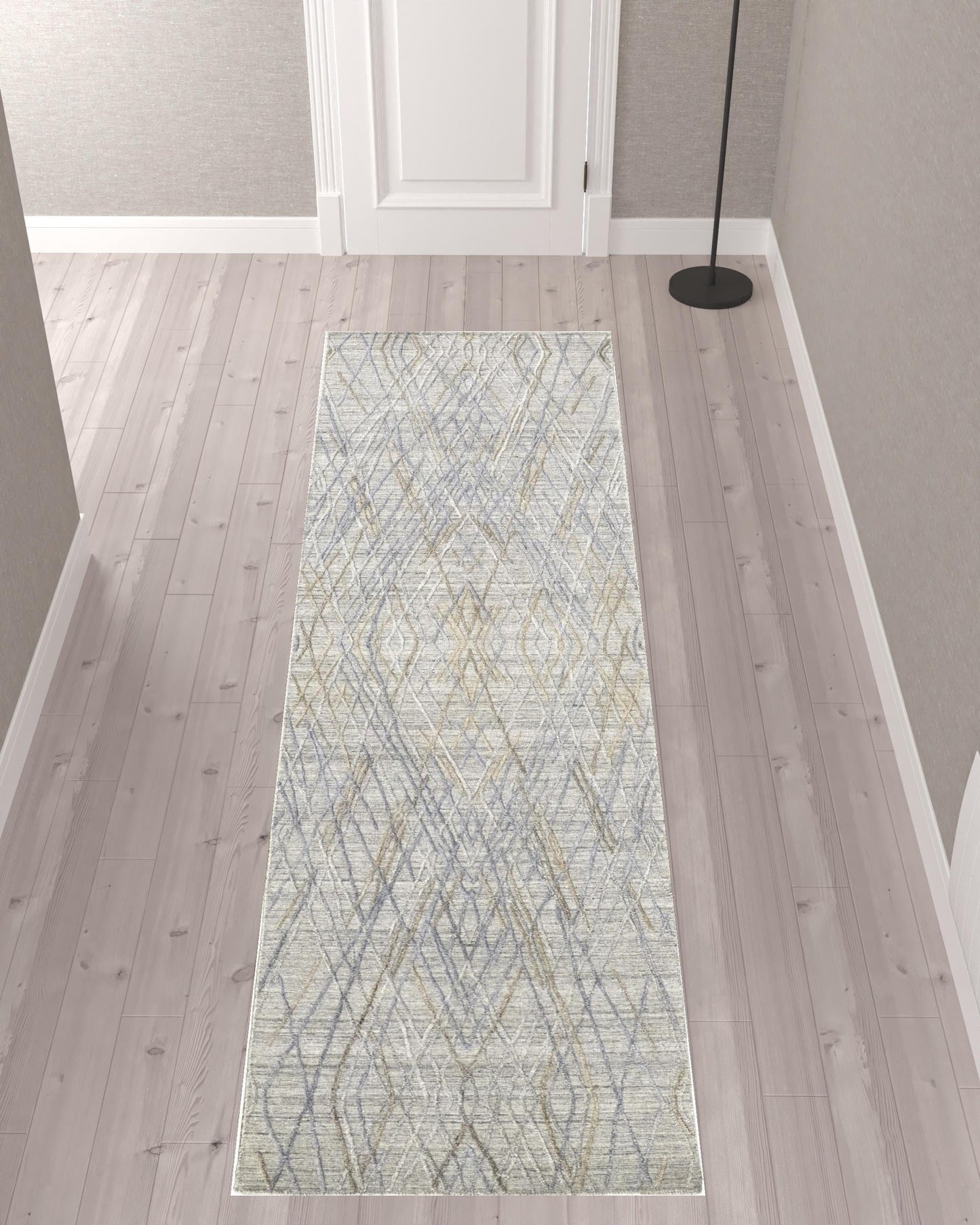 4' X 6' Gray And Ivory Abstract Hand Woven Area Rug