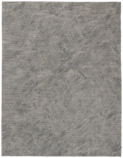 4' X 6' Gray Abstract Hand Woven Area Rug