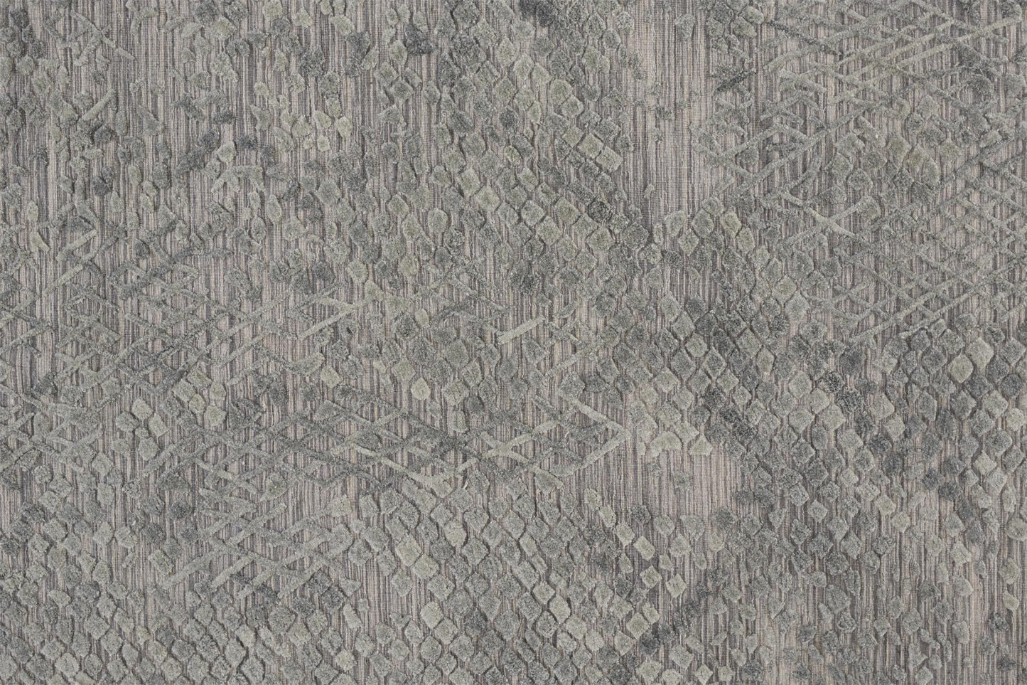 4' X 6' Gray Abstract Hand Woven Area Rug