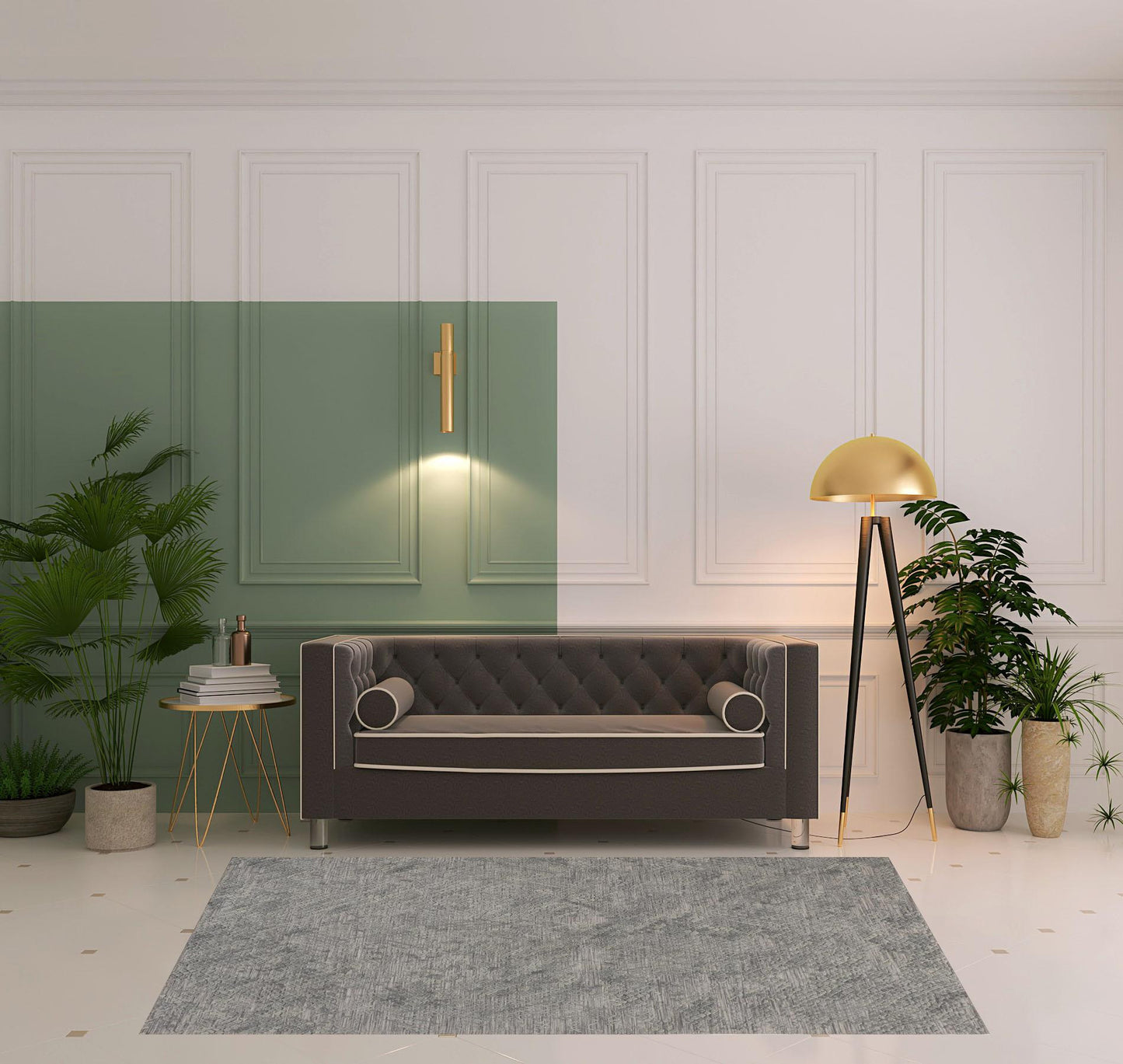 4' X 6' Gray Abstract Hand Woven Area Rug