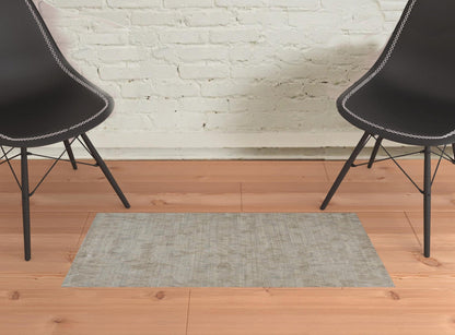4' X 6' Gray And Taupe Abstract Hand Woven Area Rug