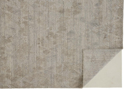 4' X 6' Gray And Taupe Abstract Hand Woven Area Rug