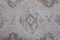 4' X 6' Gray Orange And Blue Geometric Power Loom Distressed Stain Resistant Area Rug