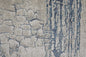 4' X 6' Ivory Blue And Black Abstract Power Loom Distressed Area Rug