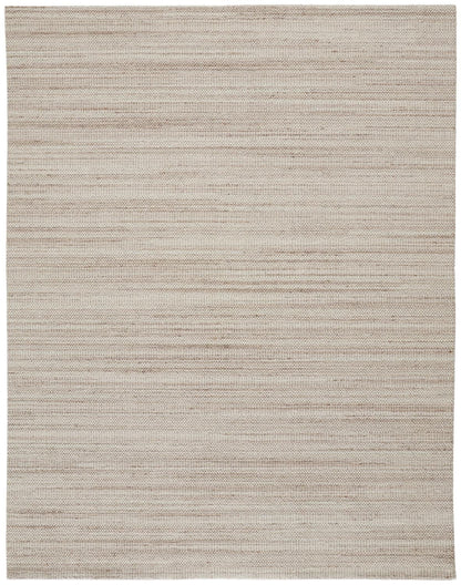 4' X 6' Ivory Wool Hand Woven Stain Resistant Area Rug