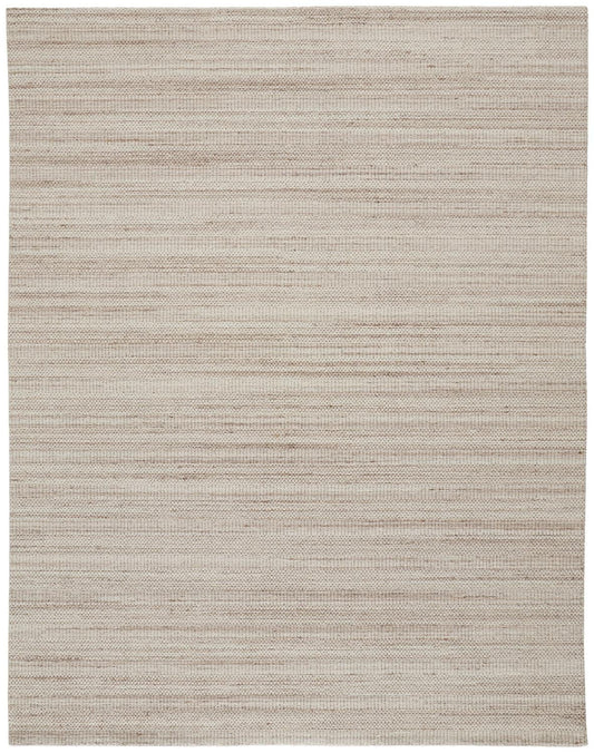 4' X 6' Ivory Wool Hand Woven Stain Resistant Area Rug
