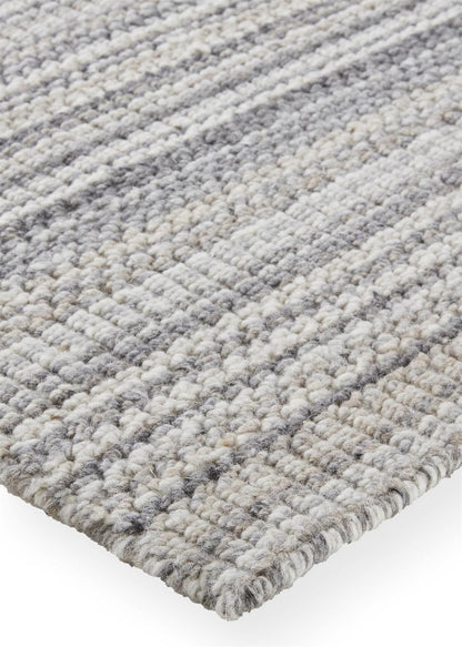 4' X 6' Ivory Wool Hand Woven Stain Resistant Area Rug