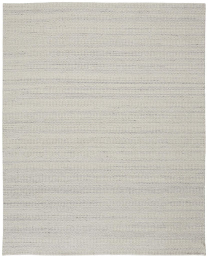4' X 6' Ivory Wool Hand Woven Stain Resistant Area Rug