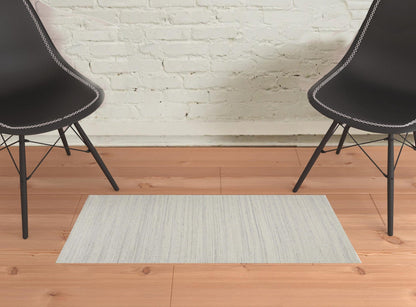 4' X 6' Ivory Wool Hand Woven Stain Resistant Area Rug