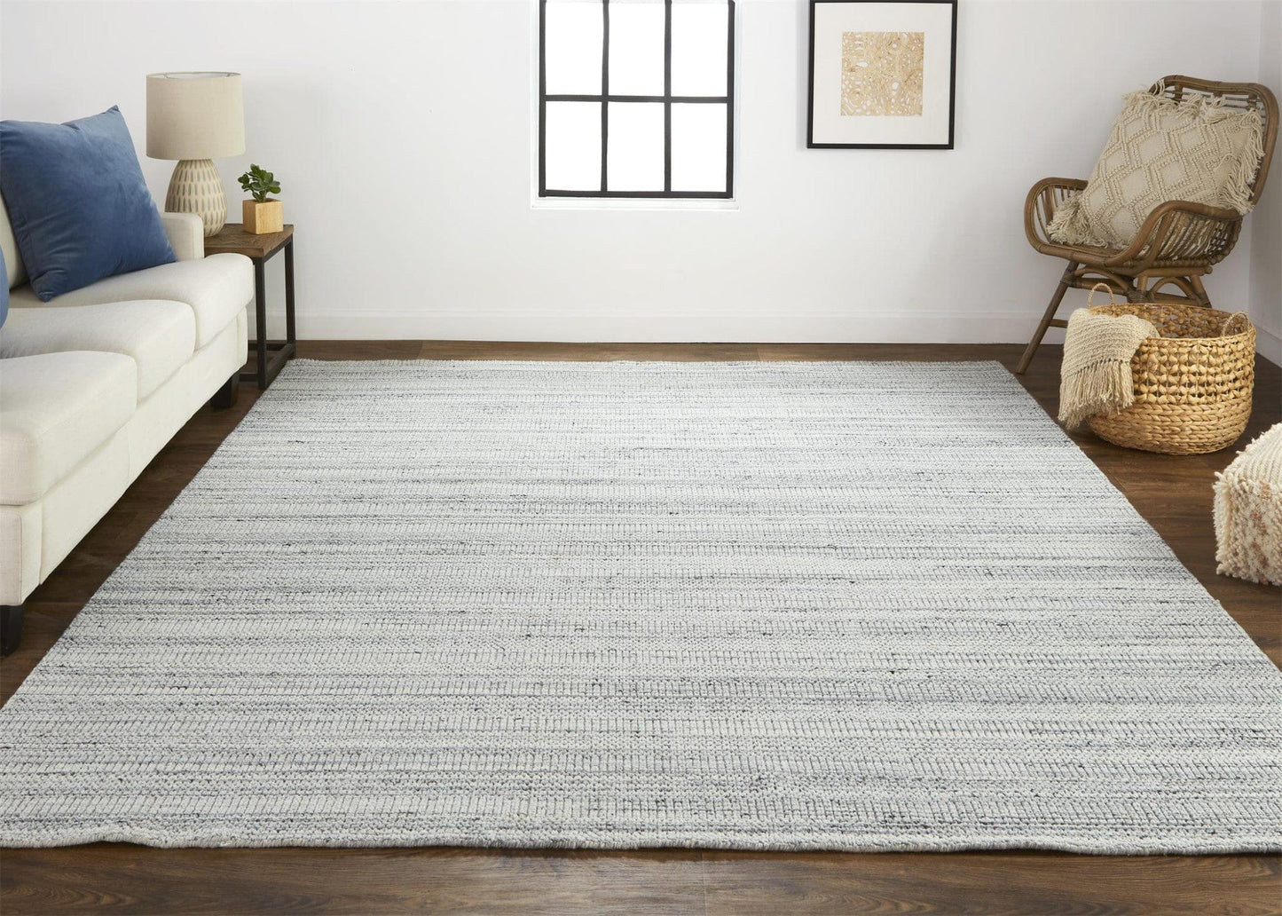 4' X 6' Ivory Wool Hand Woven Stain Resistant Area Rug