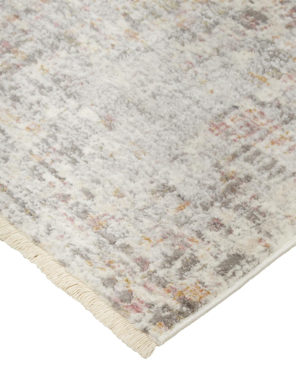 4' X 6' Ivory Tan And Taupe Abstract Stain Resistant Area Rug