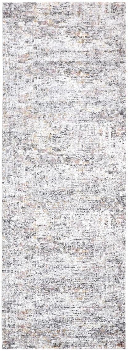 4' X 6' Ivory Tan And Taupe Abstract Stain Resistant Area Rug