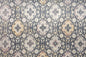 4' X 6' Blue And Gold Floral Stain Resistant Area Rug