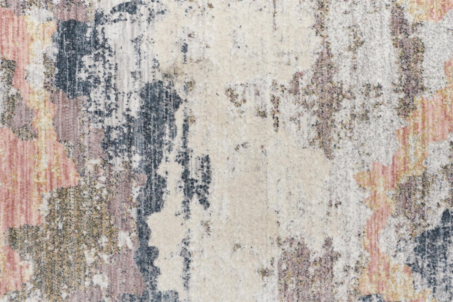 4' X 6' Blue Gray And Ivory Abstract Stain Resistant Area Rug