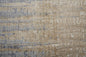 4' X 6' Tan Brown And Blue Abstract Power Loom Distressed Area Rug