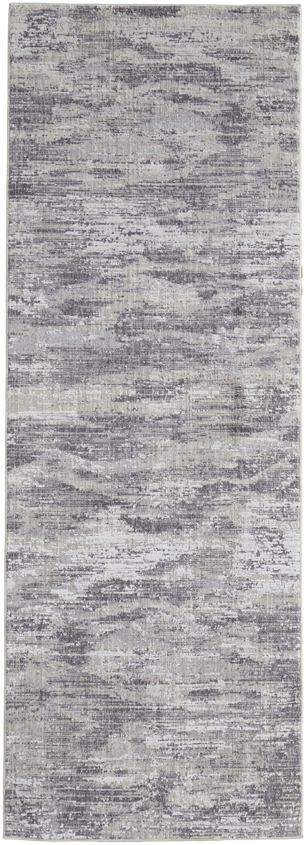 4' X 6' Tan Taupe And Gray Abstract Power Loom Distressed Stain Resistant Area Rug