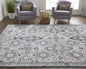 4' X 6' Gray And Black Abstract Power Loom Area Rug