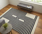 9' X 12' Gray Ivory And Black Wool Abstract Tufted Handmade Area Rug