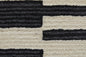 4' X 6' Ivory And Black Wool Abstract Tufted Handmade Area Rug