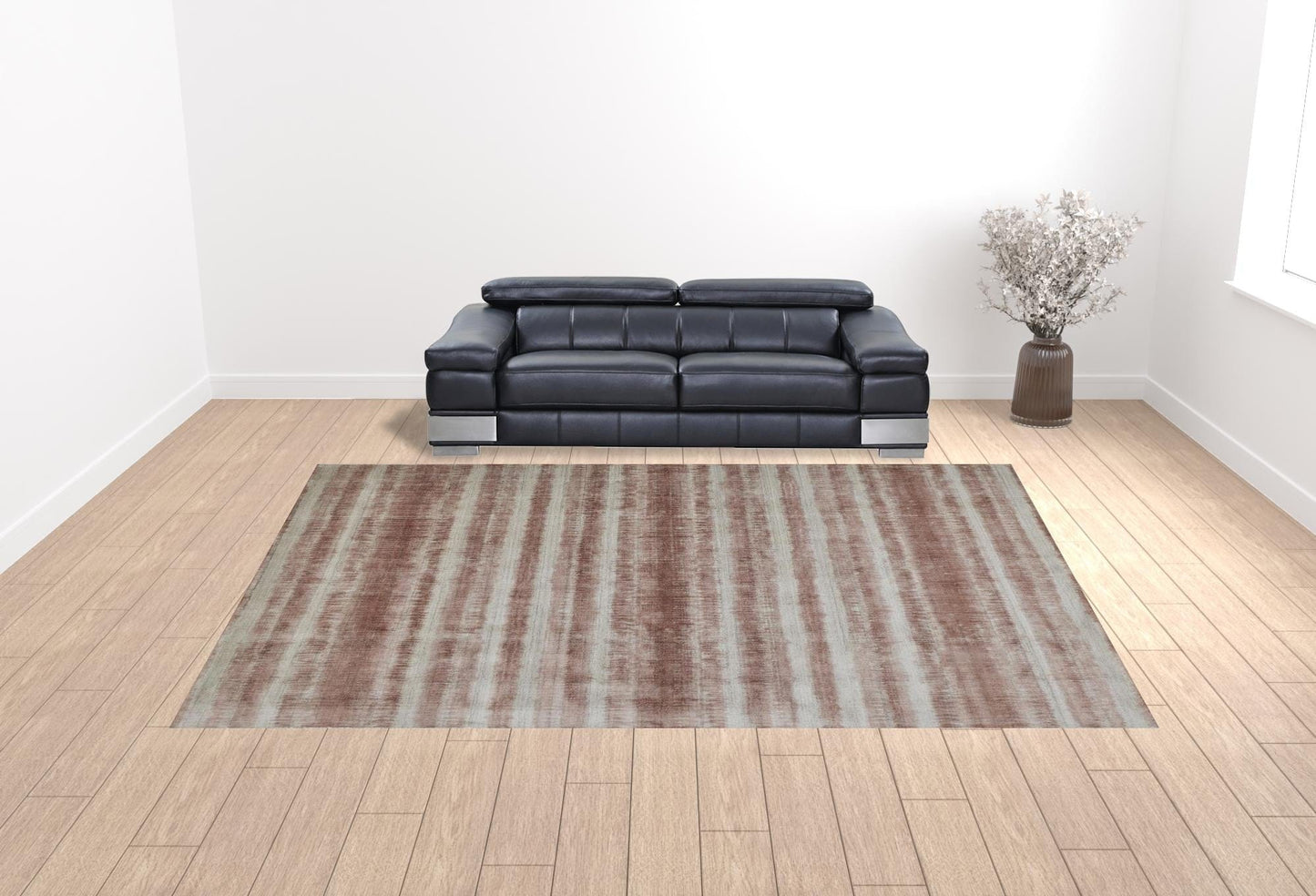 4' X 6' Tan Ivory And Pink Abstract Hand Woven Area Rug