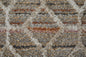 4' X 6' Tan Taupe And Ivory Geometric Power Loom Stain Resistant Area Rug