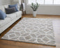4' X 6' Tan Taupe And Ivory Geometric Power Loom Stain Resistant Area Rug