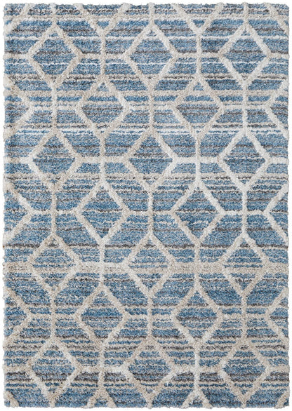 4' X 6' Tan Taupe And Ivory Geometric Power Loom Stain Resistant Area Rug
