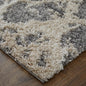 4' X 6' Gray And Ivory Abstract Power Loom Stain Resistant Area Rug