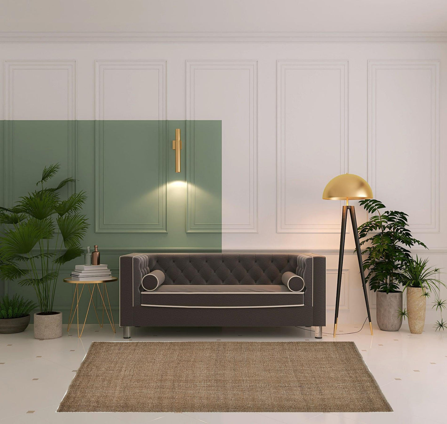 5' X 8' Gray Ivory And Blue Hand Woven Area Rug