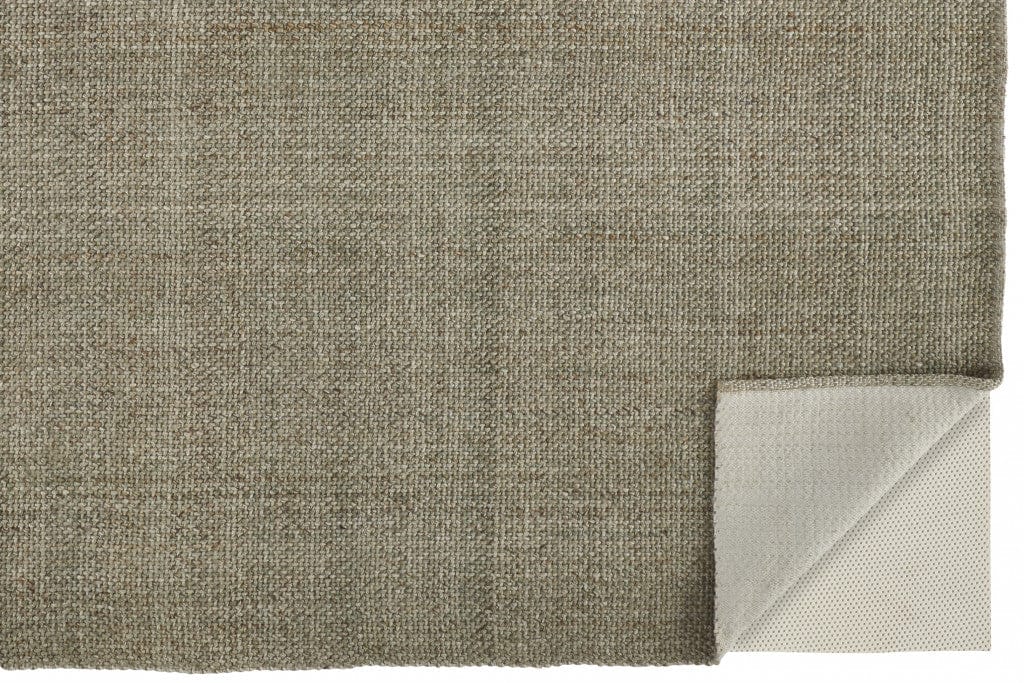5' X 8' Gray Ivory And Blue Hand Woven Area Rug