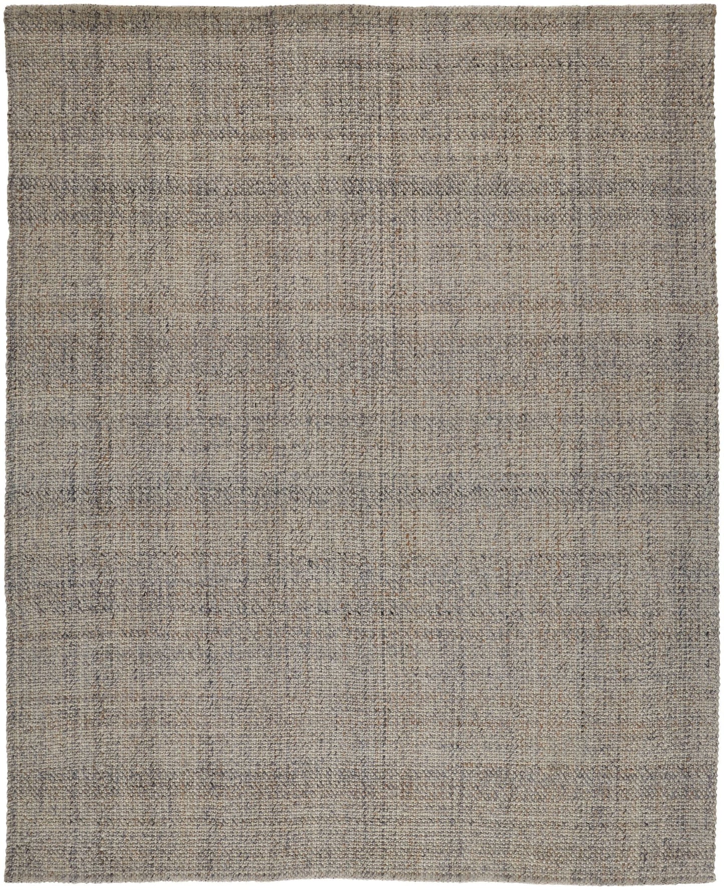 5' X 8' Gray Ivory And Blue Hand Woven Area Rug