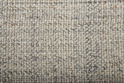 5' X 8' Gray Ivory And Blue Hand Woven Area Rug