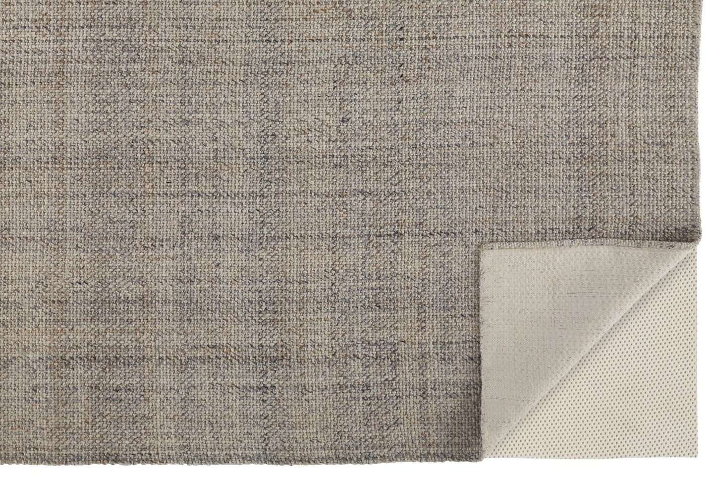 5' X 8' Gray Ivory And Blue Hand Woven Area Rug