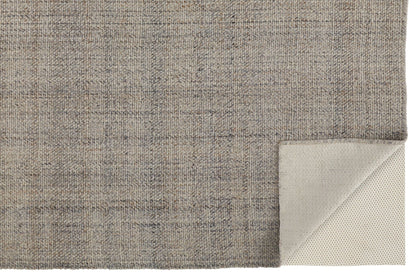 5' X 8' Gray Ivory And Blue Hand Woven Area Rug
