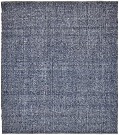 5' X 8' Gray Ivory And Blue Hand Woven Area Rug