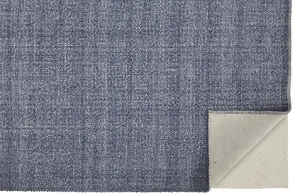 5' X 8' Gray Ivory And Blue Hand Woven Area Rug