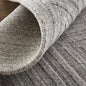 4' X 6' Gray And Silver Striped Hand Woven Area Rug
