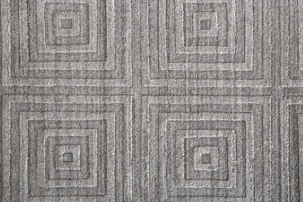 4' X 6' Gray And Silver Striped Hand Woven Area Rug