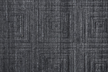 4' X 6' Gray And Silver Striped Hand Woven Area Rug