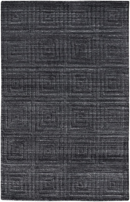 4' X 6' Gray And Silver Striped Hand Woven Area Rug