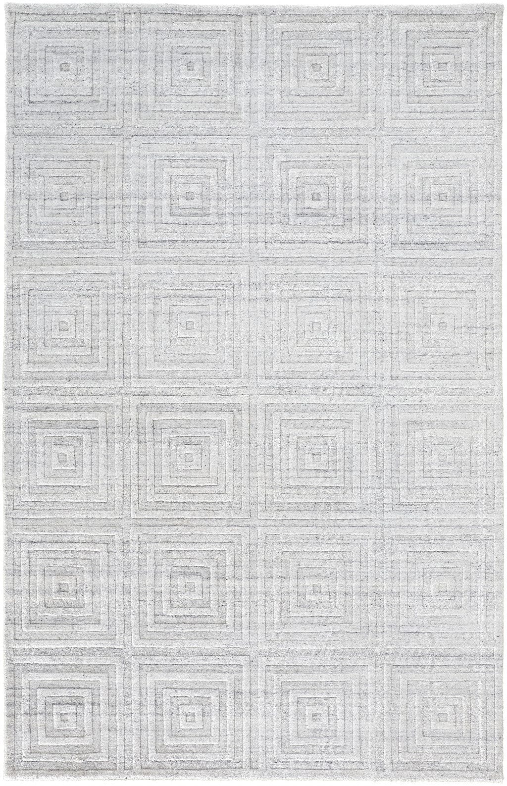 4' X 6' Gray And Silver Striped Hand Woven Area Rug