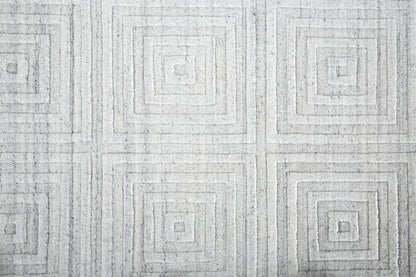 4' X 6' Gray And Silver Striped Hand Woven Area Rug