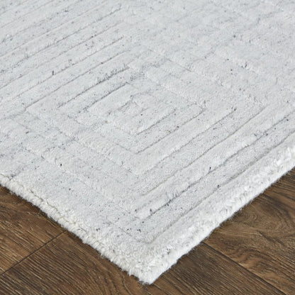 4' X 6' Gray And Silver Striped Hand Woven Area Rug