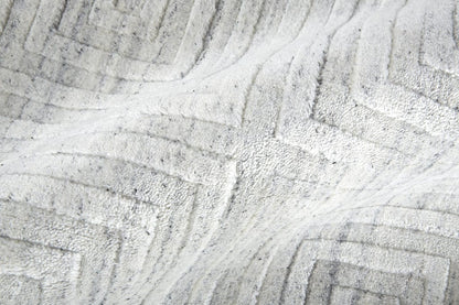 4' X 6' Gray And Silver Striped Hand Woven Area Rug