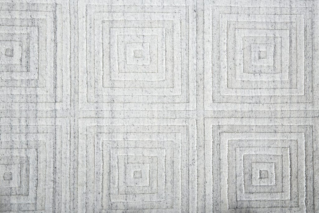 4' X 6' Gray And Silver Striped Hand Woven Area Rug
