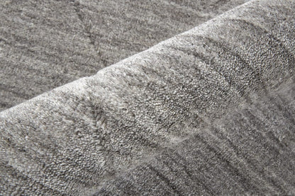 4' X 6' Ivory And Silver Striped Hand Woven Area Rug