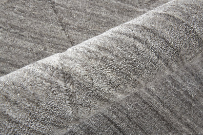 4' X 6' Ivory And Silver Striped Hand Woven Area Rug